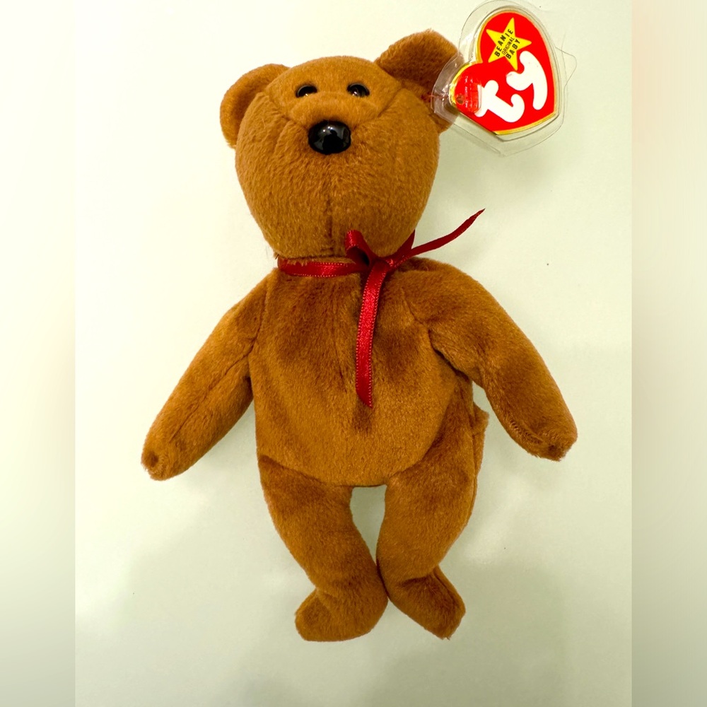 Rare and original TY, Beanie Babies Collection Teddy 1993 retired, collectible.
